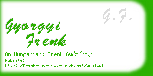 gyorgyi frenk business card